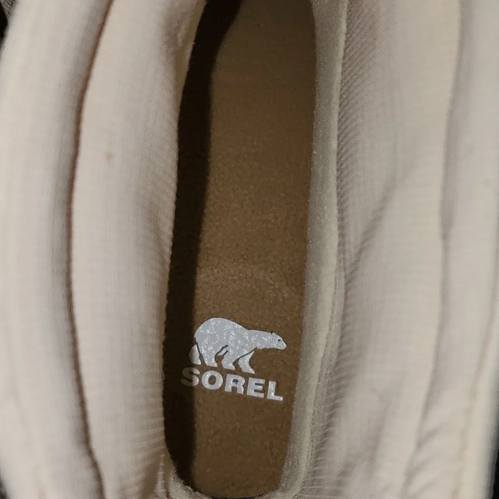 Sorel Brand New Stylish Cream Women's Shoes Winter Snow Boots Waterproof